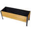 Lit surélevé rectangulaire en bois pour jardin