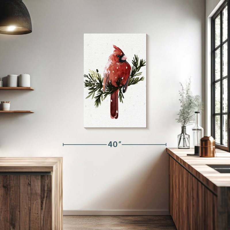 Brampt Cardinal With Snow I, 36" H x 24" W
