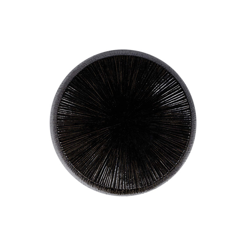 Provenance Signature Outdoor Round Side Table, Obsidian