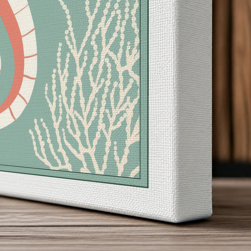 Graceful Seahorse Coastal - Wrapped Canvas, 36x24 - 91.4 x 61.0 cm, White Border