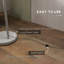 Home Decor Metal Floor Lamp, Rotatable Lampshade Grey Floor Light with LED Bulb
