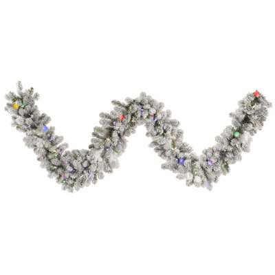 Artificial Flocked Kodiak Spruce Garland