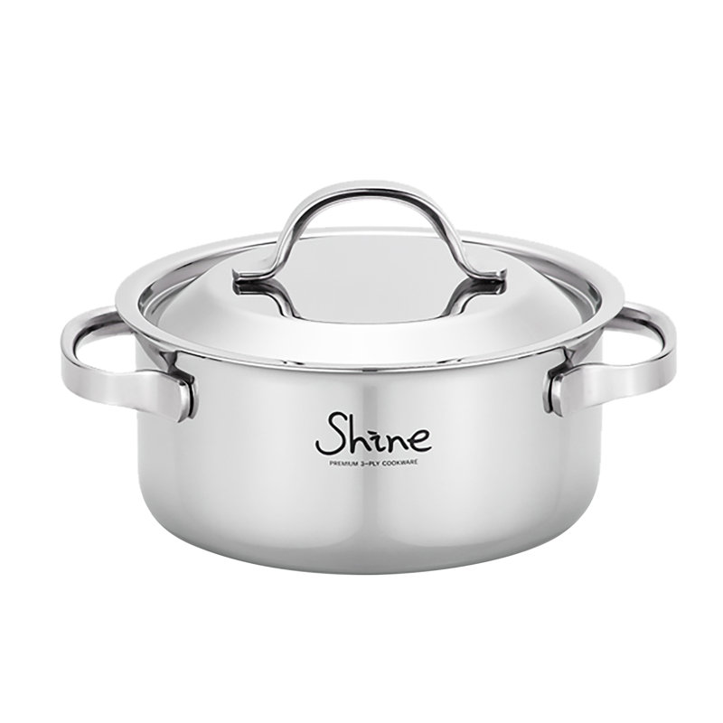 Shine 3ply Stainless Steel 7.1" Saucepot, 7.09"