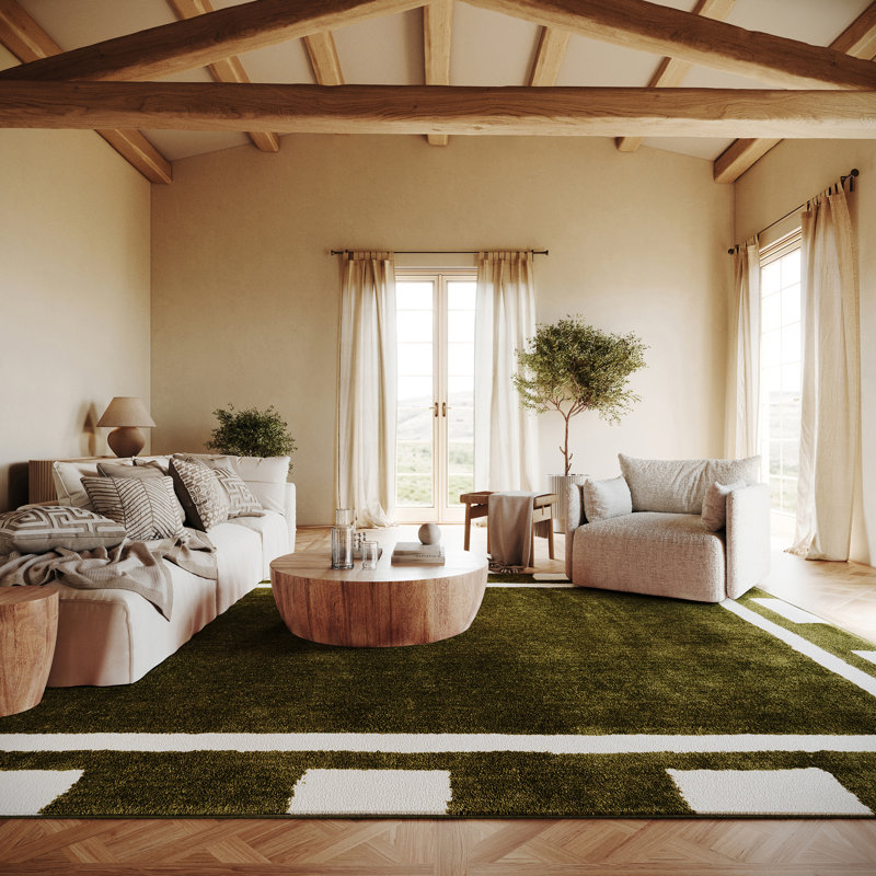Orlina Bordered Rug, Rectangle 6' x 9'