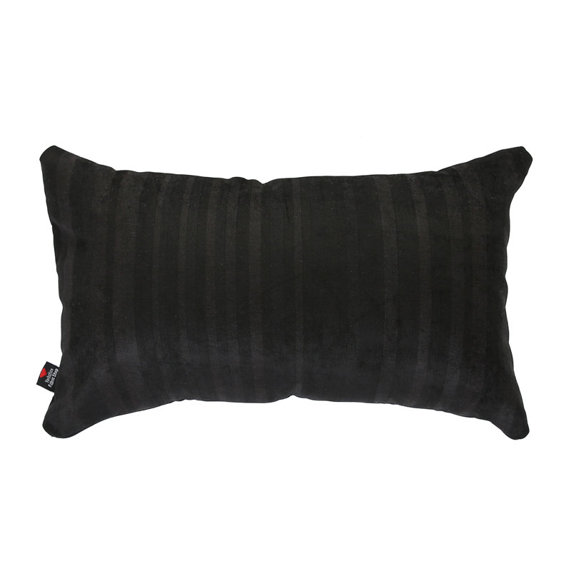 Alonzo Striped Rectangular Cushion, Black