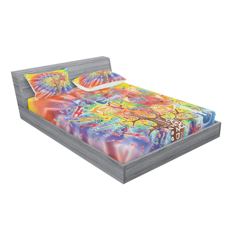 Microfiber Sheet Set, Queen Sheet Set with Fitted Sheet