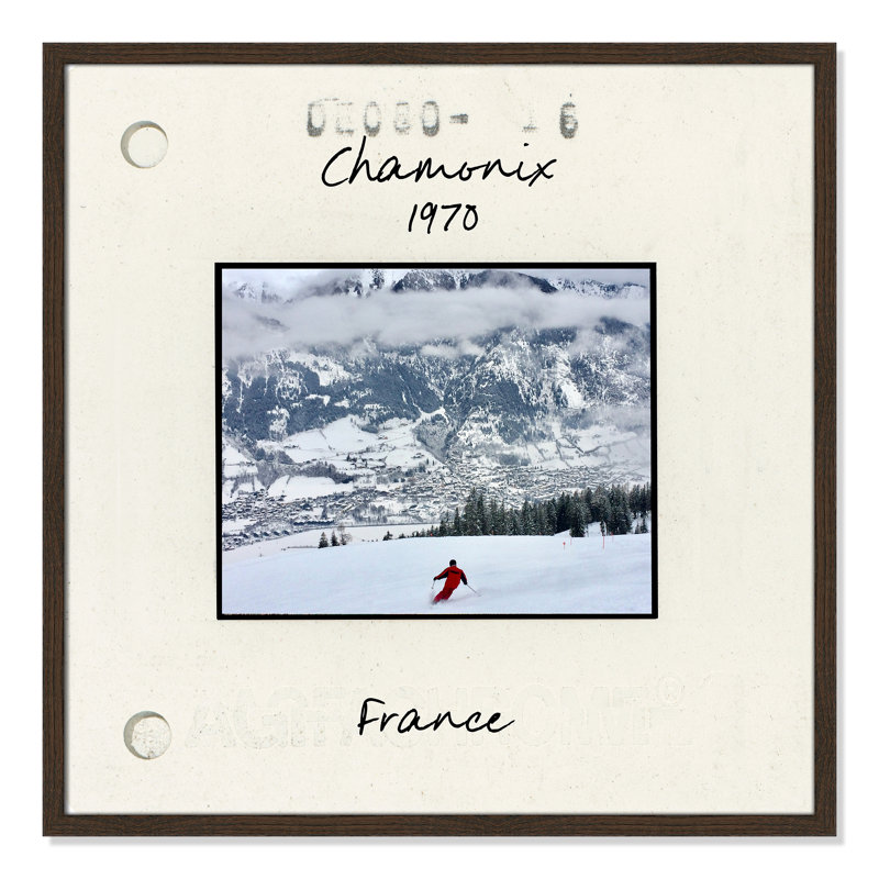 Chamonix par CAD Designs, 27.5'' W x 27.5'' H, Framed Print, Walnut Woodgrain