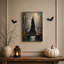 «Witch on Wooden Bridge in Moonlit Forest», art mural sur toile-1783529224