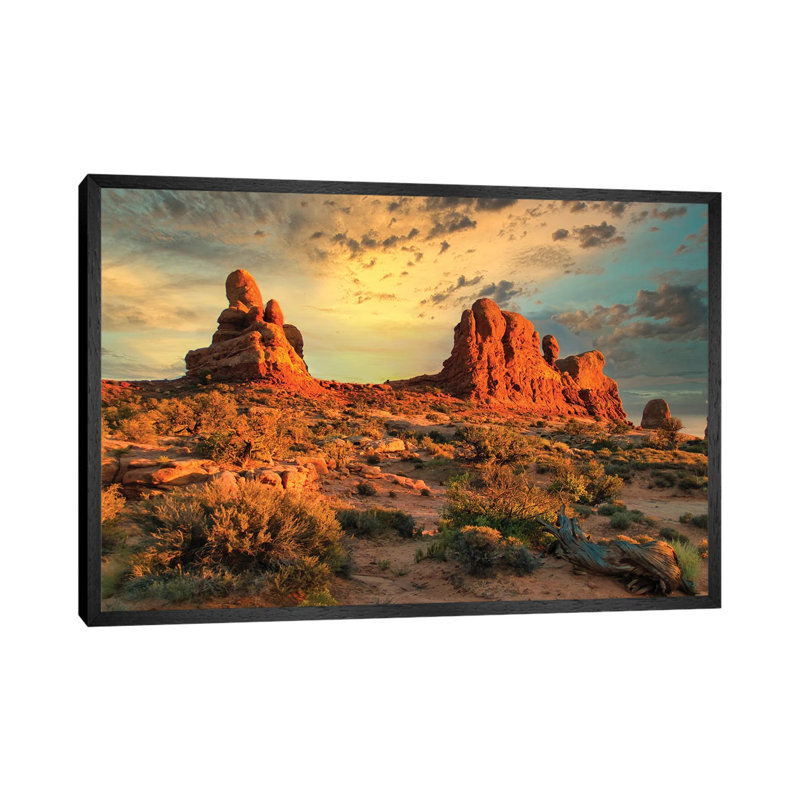 Another Day by Mark Paulda - Print on Canvas, 45.72cm H x 66.04cm W x 3.81cm D, Black Floater Framed
