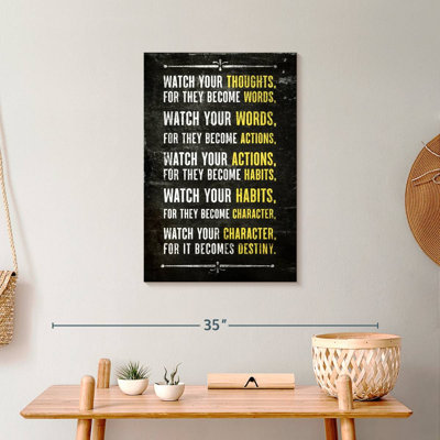 " Famous Quotes Watch Your Thoughts Quote " Print