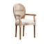 Chaise de salle à manger en bois massif de style français, ensemble de 2