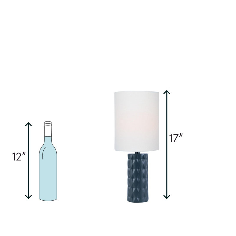 Lampe de table 17 po Makenna, Blanc