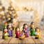 Ensemble de 7 mini-crèches de Noël pour enfants 7 pièces - 4 po - Multicolore