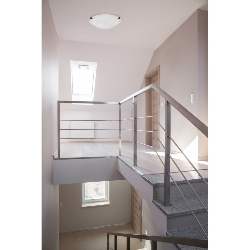 Bertenshaw Glass Flush Mount, Oil Rubbed Bronze