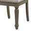 2 chaises d'appoint rustiques en lin beige - style chêne vieilli