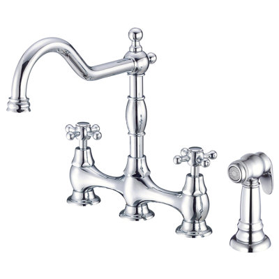 Opulence Bridge Faucet with Side Spray