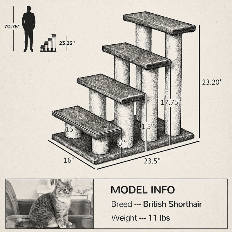 23.3 " H Cat Tree