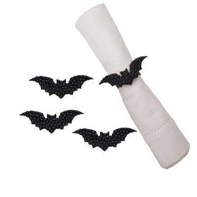 Spooky Bat Napkin Ring Set of 4