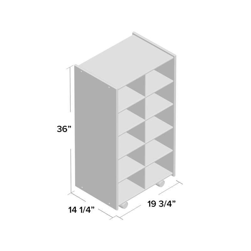 10 Compartment Manufactured Wood Cubby
