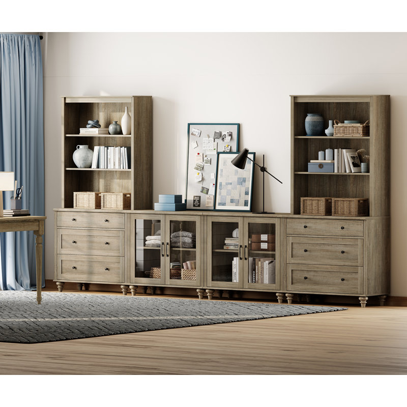 Entertainment Center for TVs up to 75", Wash Gray