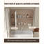 Meuble-lavabo en métal crème avec lavabo en céramique et miroir