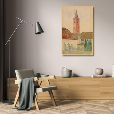 "Church Tower, Italy" by  Cass Gilbert - Gallery Wrap Canvas Wall Art
