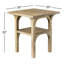Table de bout en bois massif avec rangement Colmont