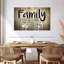 «Family Love Typographie», reproduction sur toile-2079430330