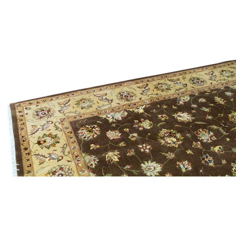 Wool Oriental Area Rug in Gold