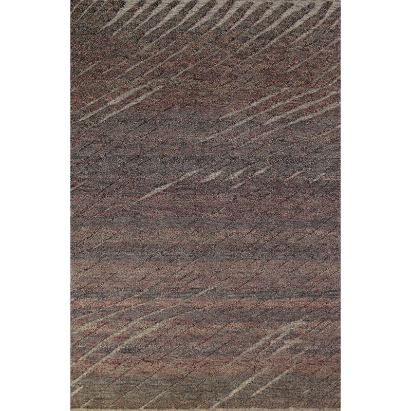Tapis rayé de style marocain indien 5 x 8