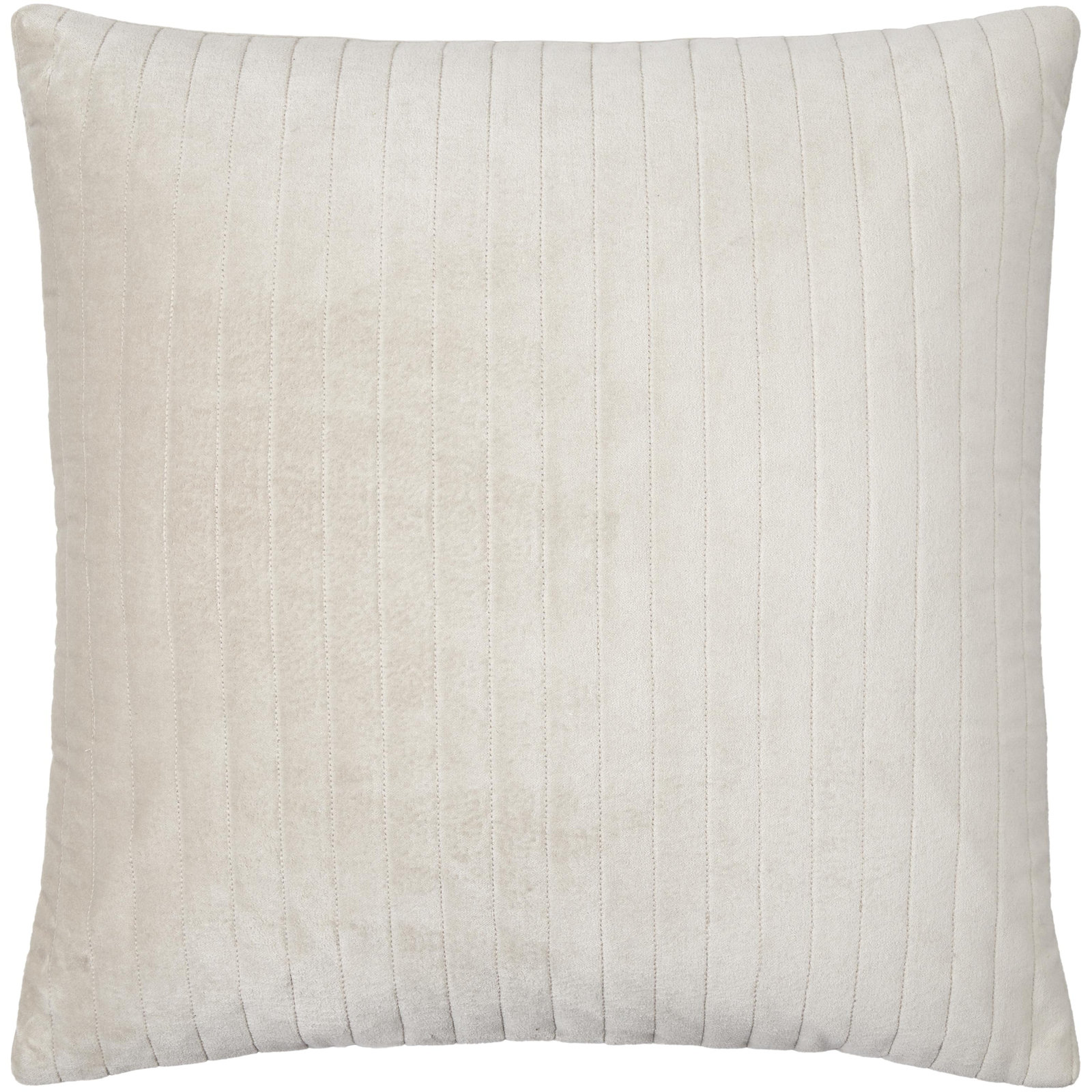 Beirne Throw Pillow, 20" x 20", Polyester/Polyfill, Light Beige