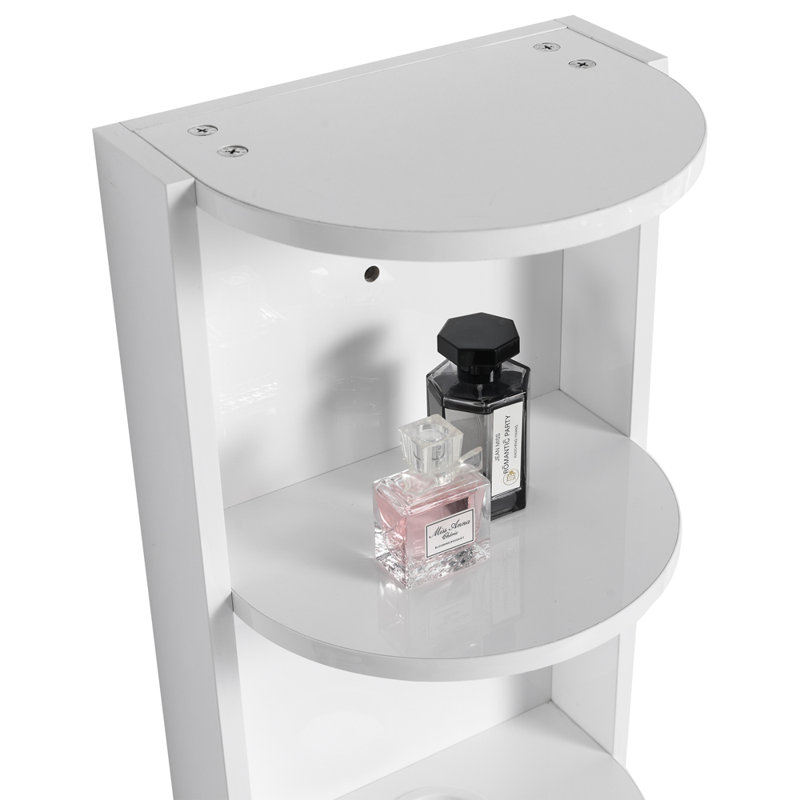 Wall Mounted Bathroom Storage, Glossy White