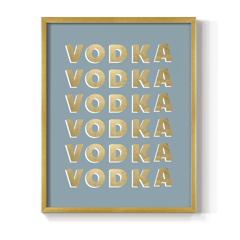 Vodka Framed Print - Solid Wood, 14" H x 11" W