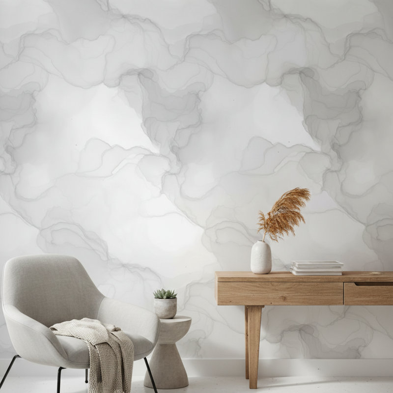 Abstract Marble Wallpaper Gray Removable Modern Wall