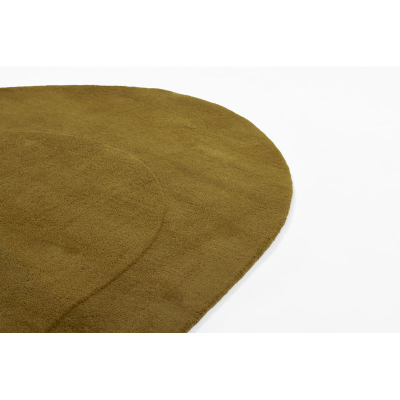Jacquelyn Hand Tufted Wool Solid Tumeric Area Rug, Novelty 7'3" x 11"