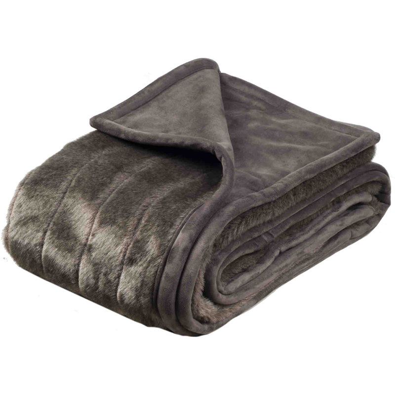 Animal Print Blanket, 140cm x 140cm, Dark Grey