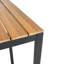 Tables de patio modernes, table de bar en bois d'acacia et salle à manger industrielle pour l'extérieur