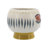 Stoneware Ceramic Planter with Decorative Face Design and Elevated Base for Modern Contemporary Decor-165248137