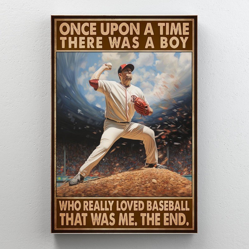 Un garçon qui aime vraiment le baseball - 1 pièce Rectangle Un garçon qui aime vraiment le baseball