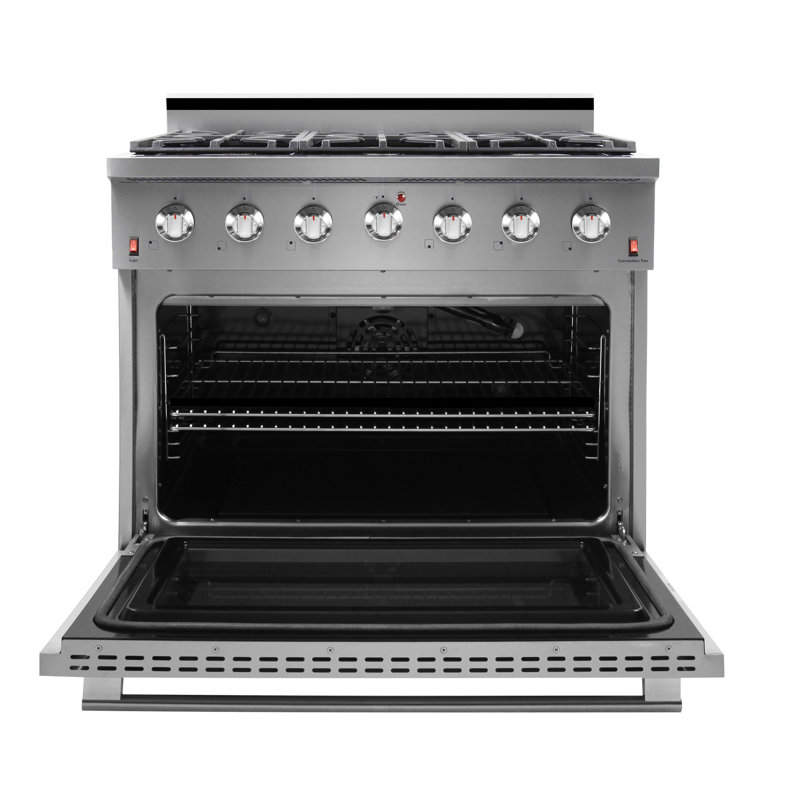 Ensemble de cuisine 2 pièces avec palette de gaz autoportante de 36 po, ensemble de hotte de cuisine & de gamme