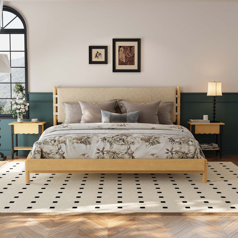 Premium Rubber Wood Platform Bed Frame