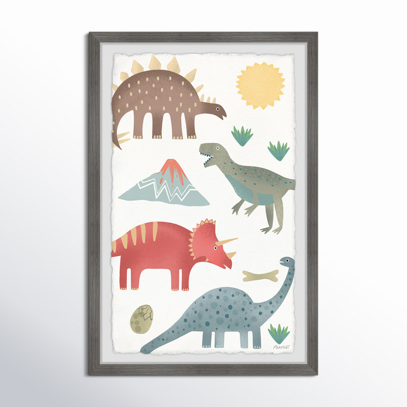 Houpt Dinosaur Country, reproduction encadrée, H 24 po x l 16 po x P 1,5 po
