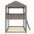 Elegant Wooden Full-Over-Full Bunk Bed With Integrated Ceiling Design Element-523083878