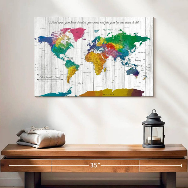 Épingles personnalisées II World Pin Ameere, H 16 po x l 24 po, Oui