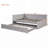 Upholstered L-Shaped Daybed with Pop Up Trundle and USB ports-1846506831