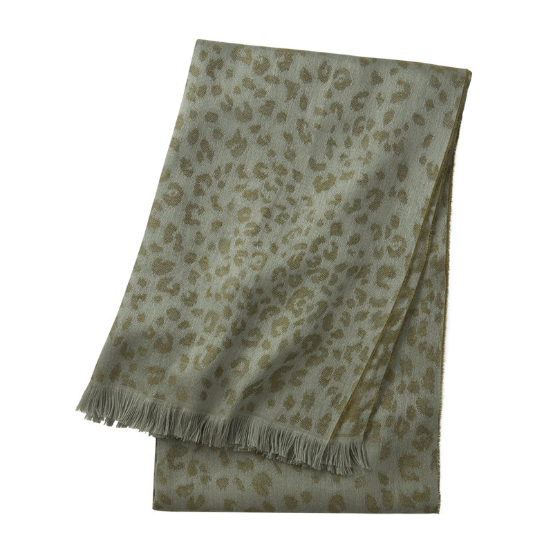 Fauve Animal Print Blanket, Kaki