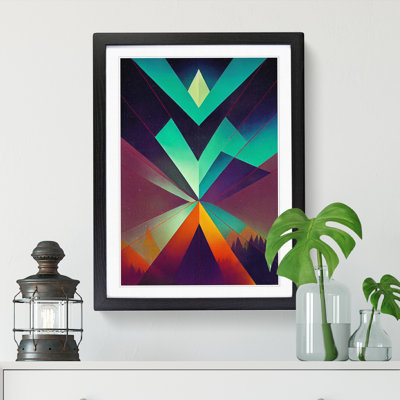 FRM-V0523-142X Aurora Borealis 1 Piece Single Picture Frame Wall Art