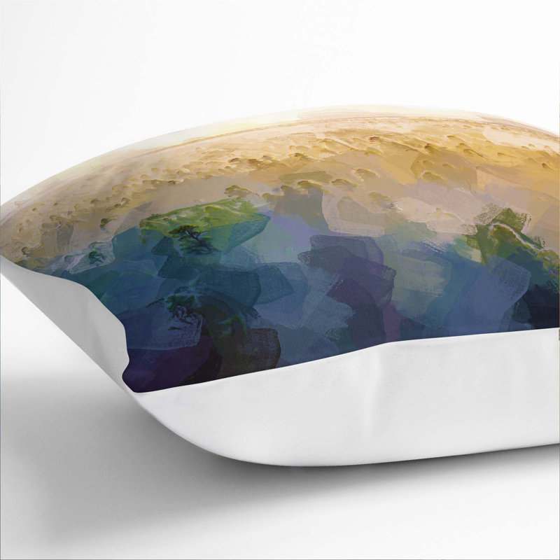 Abstract Square Throw Cushion, White, 55cm H x 55cm W x 20cm D