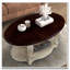 Table basse ovale en bois de 42 po pour le salon-2091539113