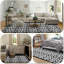 Ultra-Soft Plush Memory Foam Rug Luxury Geometric Textured Area Rug